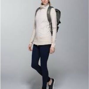 Lululemon Athletica Cream Nice Asana Zip Up Jacket